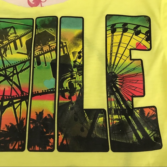 OP Ocean Pacific Cropped Striped Bright Top Small - Picture 4 of 6